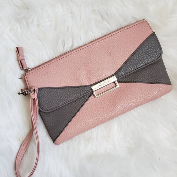 Jessica Simpson Pink & Grey Small Clutch - Picture 1 of 4